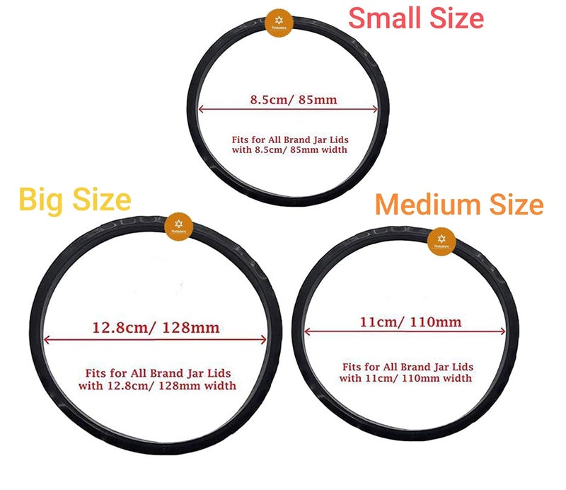 PENTASTARAMixer GrinderJar gaskets forPhillips_ Preethi More Mixer Brands Sales Package Contains 1U Small85cm Gasket 1U Medium11cm Gasket 1U Big128cm Gasket - Image 2