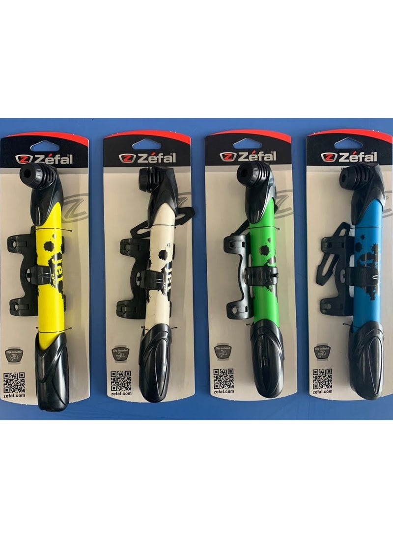 ZEFAL Mini jet pump , Weight 90 g , pressure 6 bar / 87 psi , Martial Thermoplastic, Connection Reversible Presta / Schrader multi colors  - Image 2