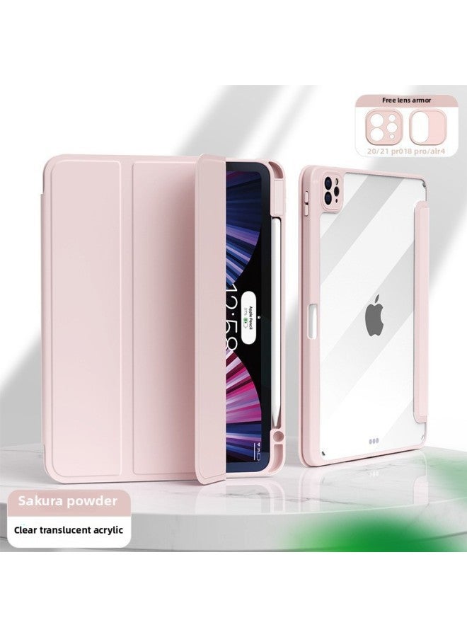Applicable IPad Protective Case Pro11 Acrylic Transparent Ipad Protective Case 10.9 Air4/5 Drop-resistant Tablet Case-Color:Noble Black-Applicable Model:11-inch IPad Pro(M4)2024 - Image 5
