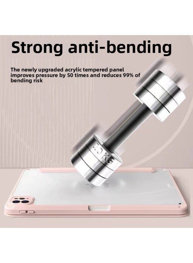 Applicable IPad Protective Case Pro11 Acrylic Transparent Ipad Protective Case 10.9 Air4/5 Drop-resistant Tablet Case-Color:Noble Black-Applicable Model:11-inch IPad Pro(M4)2024 - Image 4