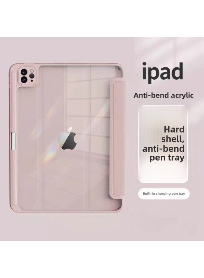 Applicable IPad Protective Case Pro11 Acrylic Transparent Ipad Protective Case 10.9 Air4/5 Drop-resistant Tablet Case-Color:Noble Black-Applicable Model:11-inch IPad Pro(M4)2024 - Image 2