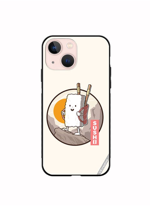 Protective Case Cover For Apple iPhone 13 Travel Sushi Design Multicolour