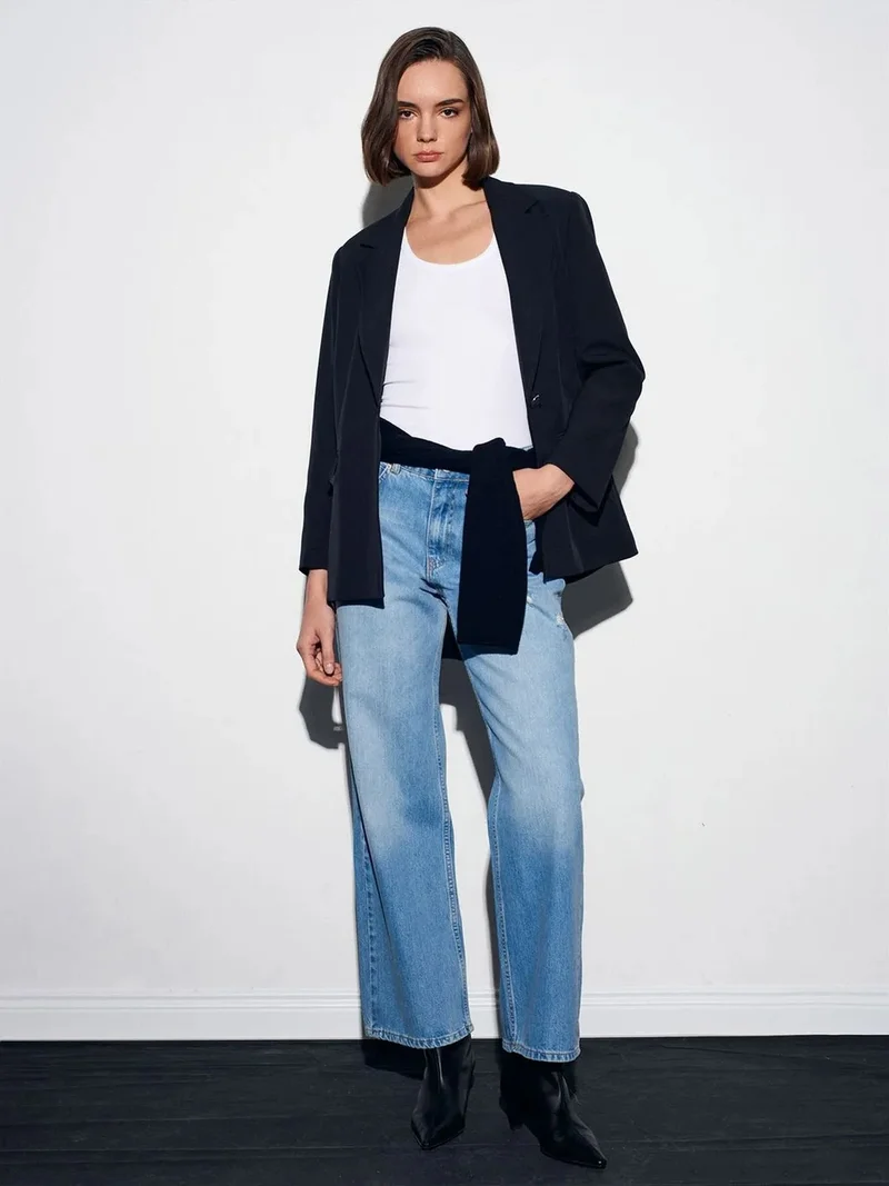 ديلفين Dilvin Women’s High-Waist Straight Leg Jeans