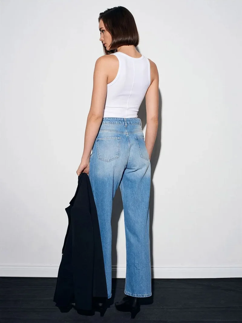 ديلفين Dilvin Women’s High-Waist Straight Leg Jeans