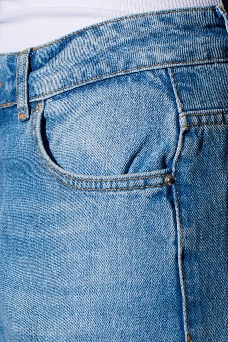 Dilvin Light-Mid Blue Denim DILVIN Women’s High-Waist Straight Leg Jeans for Women | Best Price UAE
