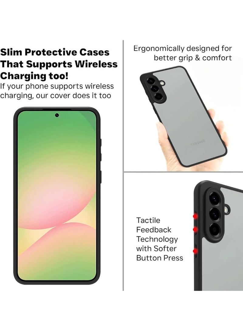 جراب حمايه شفاف مضاد للاصفرار ومقاوم للصدمات متوافق مع  Samsung Galaxy A56 (شفاف) - Image 5