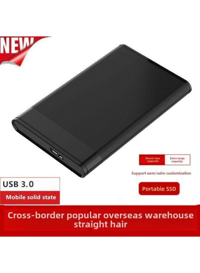 Mobile Hard Disk USB3.0 Solid State Hard Disk Upgrade Source Straight Hair-Capacity:1TB-Interface:Black - Image 1