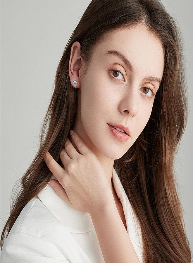 TecoKart® 6 Pairs Clip-On Earrings for Girls Stylish - Non-Piercing Kids Earrings for Kids Girls, Cute Shining Heart and Butterfly Alloy Studs for Kids Girls Jewelry - Image 5