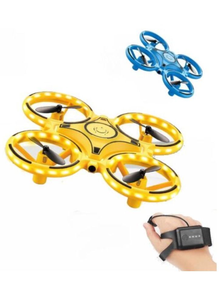 ACLIX 3-in-1 RC Induction Hand Watch Gesture Control Mini UFO Drone with LED Light Toys - Image 1