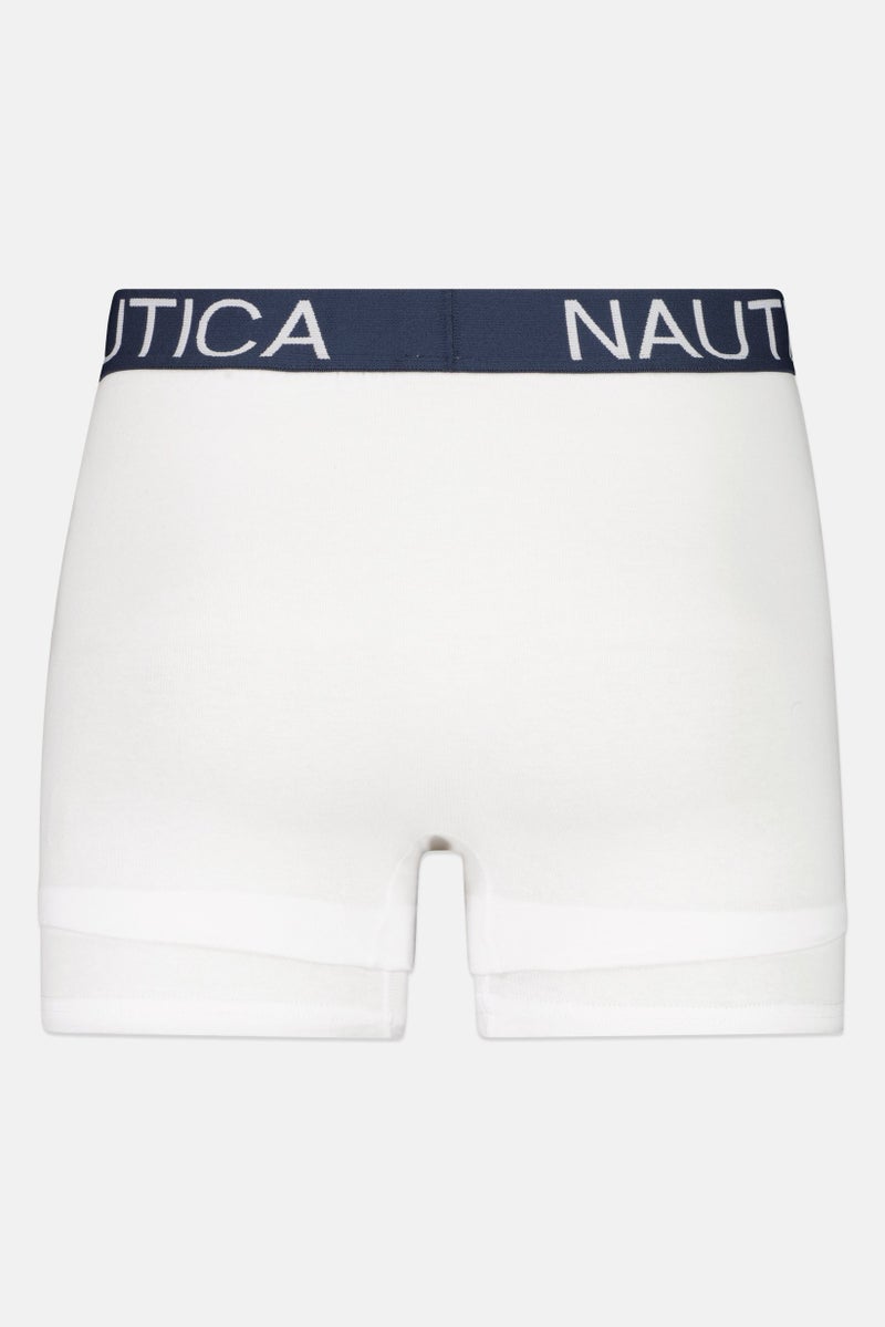 NAUTICA Men 3 Pcs Brand Logo Boxer, White - Image 2