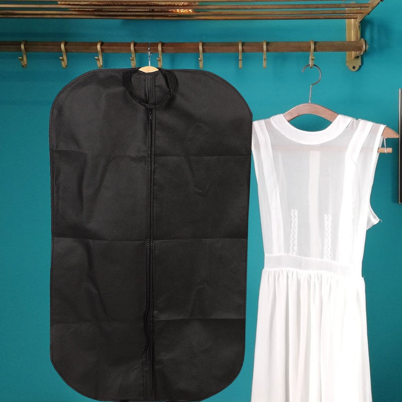 Suit Cover Portable Travel Business Folding Hanging Garment Bag Household Clothes Protector Case for Home Bedroom Wardrobe(Black/Large) - Image 3