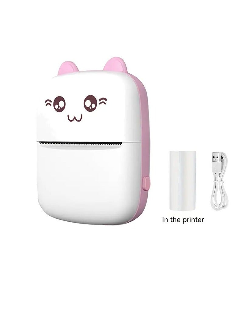 Mini Photo Printer - USB Rechargeable, Wireless Thermal Label Maker with Wireless, 200dpi High-Resolution Printing, Quick & Clear Image Output - Includes 1 Roll of Thermal Paper, Compatible with iOS & for Android, Ideal for Study & Office Efficiency, Mini Photo Printer for Phone  - Image 1