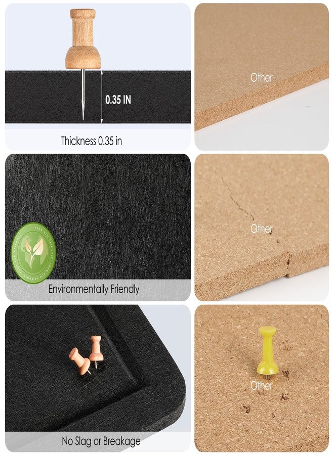 MaxGear Extra Large Bulletin Board 60" x 36", Foldable Felt Board Vision Board Supplies, Cork Board for Office, Home, School, Small Pin Boards for Walls Decorative Display Board Black - Image 3