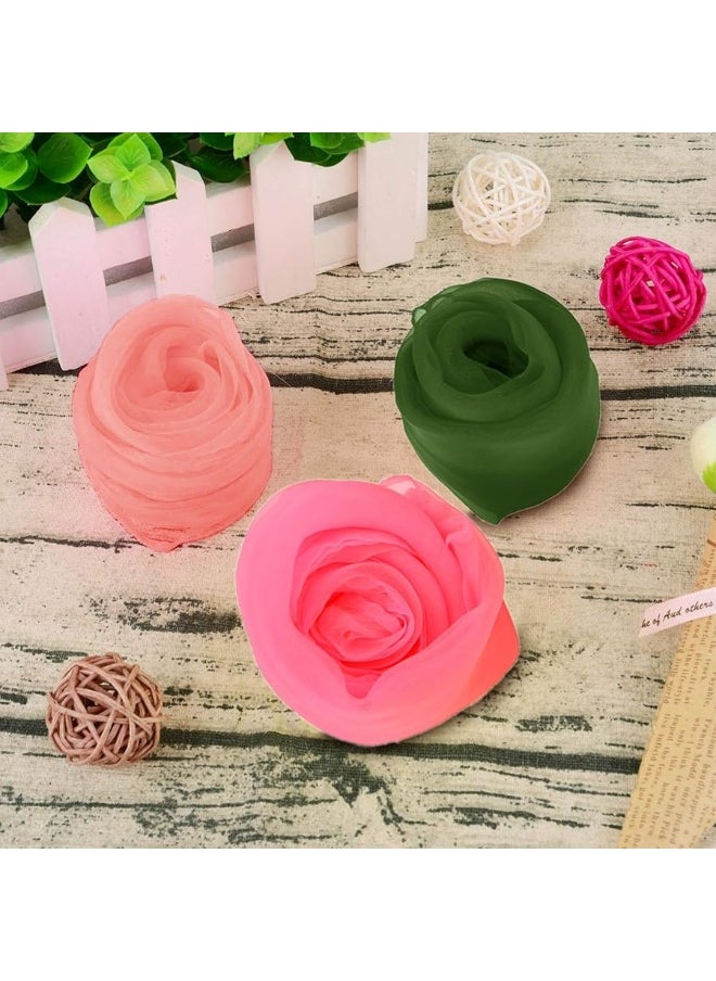Zhanmai Zhanmai 36 Pieces Square Dance Scarves Juggling Scarf Props Magic Silky Scarves, 24 by 24 Inches (6 Elegant Colors)  - Image 1