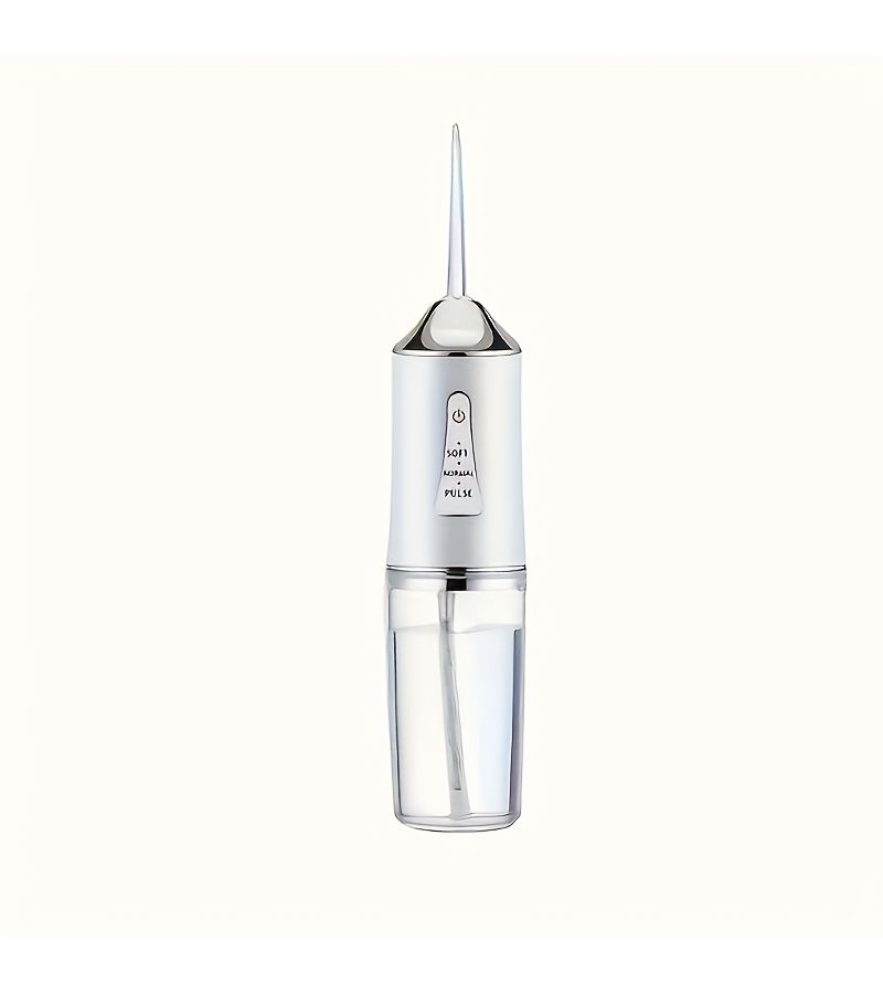 New Oral Irrigator White Cavity Cleaning 3 Modes Adjustment 4 Spray Heads USB Rechargeable 300mAh Battery 360 Degree Swivel Head - Image 1