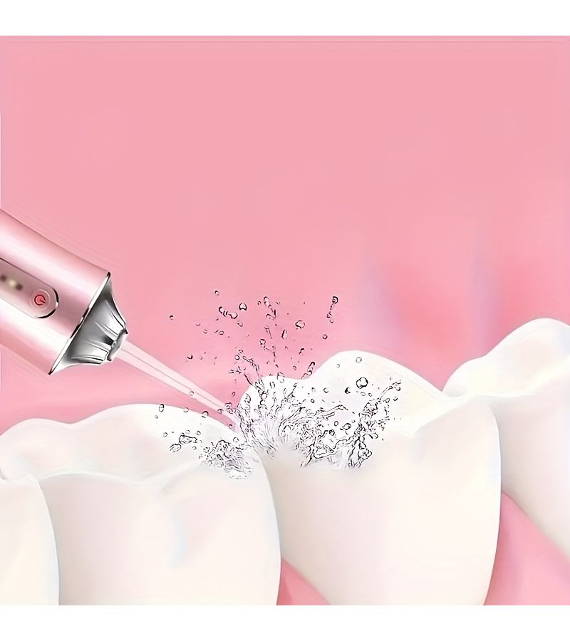 New Oral Irrigator White Cavity Cleaning 3 Modes Adjustment 4 Spray Heads USB Rechargeable 300mAh Battery 360 Degree Swivel Head - Image 3