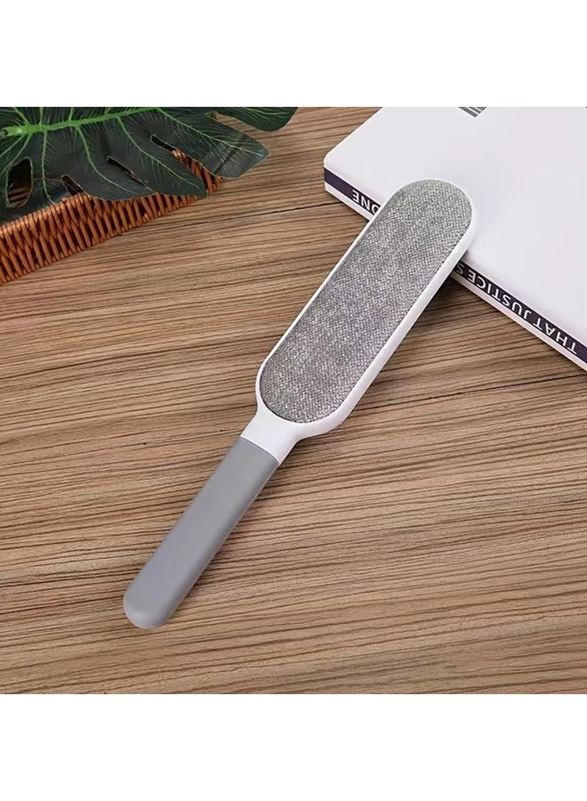 Dual Sided Static Pet Hair Remover 2pcs Gray Blue Portable Lint Brush For Clothes Furniture - Image 5