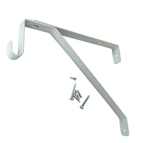 Desunia Desunia Oval Closet Rod Shelf Bracket - Adjustable for Rear Cleat Strip - White - 1 Pack  - Image 1