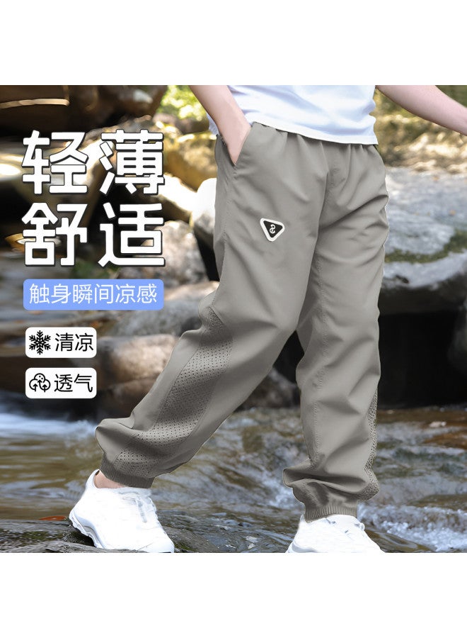 Bornbay boys' Summer Sports Pants - Cool-feel Long Pants For Big Kids, Versatile Casual Wear - Image 2