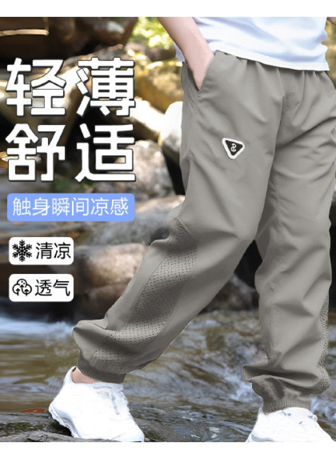 Bornbay boys' Summer Sports Pants - Cool-feel Long Pants For Big Kids, Versatile Casual Wear - Image 1