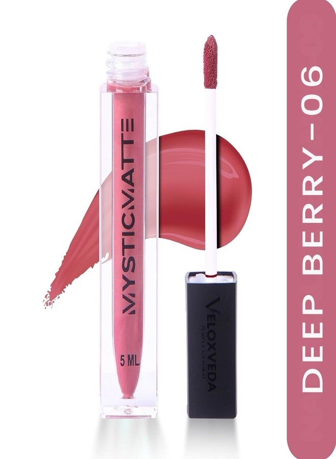Veloxveda Mystic Matte Liquid Lipstick Combo (Pack of 2) - Shades: Dusty Rose (03) & Deep Berry (06) | Long-Lasting, Smudge-Proof & High Pigment Matte Lip Color (10ml Total) - Image 3
