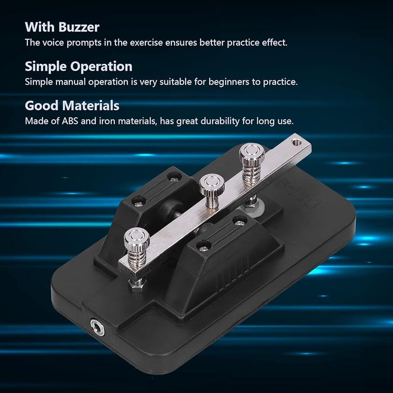 Morse Code Trainer Key with Buzzer and Voice Prompts for CW Practice Physical Teaching - Image 3