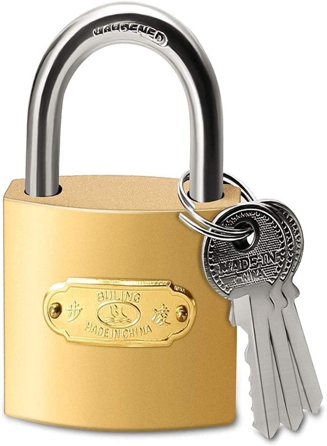 AKKIAGRO AKKI Agro 75mm Padlock for Door with 2 Keys, Solid Brass Finish Mian Door Lock for Home (Pack of 1) - Image 1