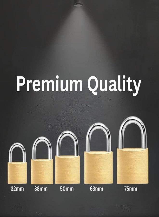 AKKIAGRO AKKI Agro 75mm Padlock for Door with 2 Keys, Solid Brass Finish Mian Door Lock for Home (Pack of 1) - Image 5