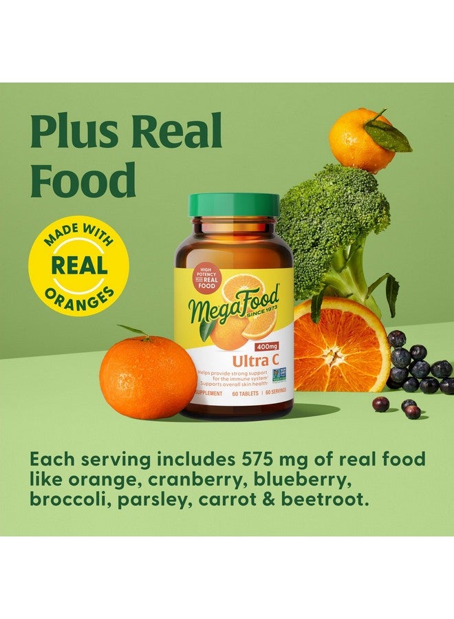 ميغافود ميجا فود ألترا سي 400 ملغ - مكمل غذائي نباتي لدعم المناعة مع فيتامين سي، مصنوع من أغذية حقيقية تتضمن البروكلي والجزر والتوت البري والأرز البني، خالٍ من الغلوتين، كوشير - 90 قرصًا، 90 حصة - Image 5