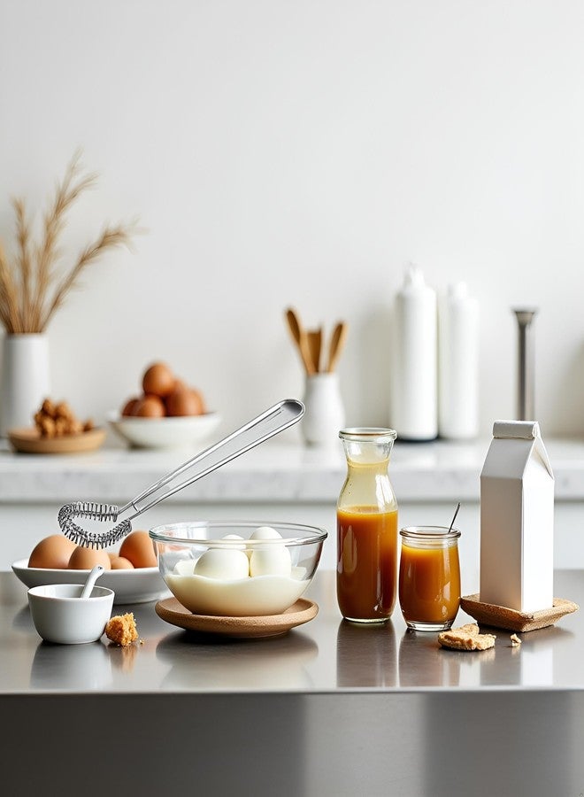 Bwexxt Silver Egg Beater Stainless Steel Mini Spring Coil Whisk Handheld Milk Frother Foamer Sauce Stirrer Blender Coffee Mixer Kitchen Egg Whisks Kitchen Utensils and Gadgets - Image 3