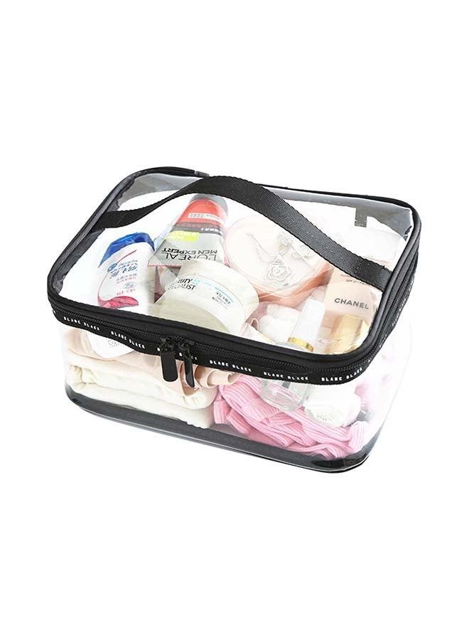 NIBEMINENT Transparent Cosmetic Bag Silver - Image 1