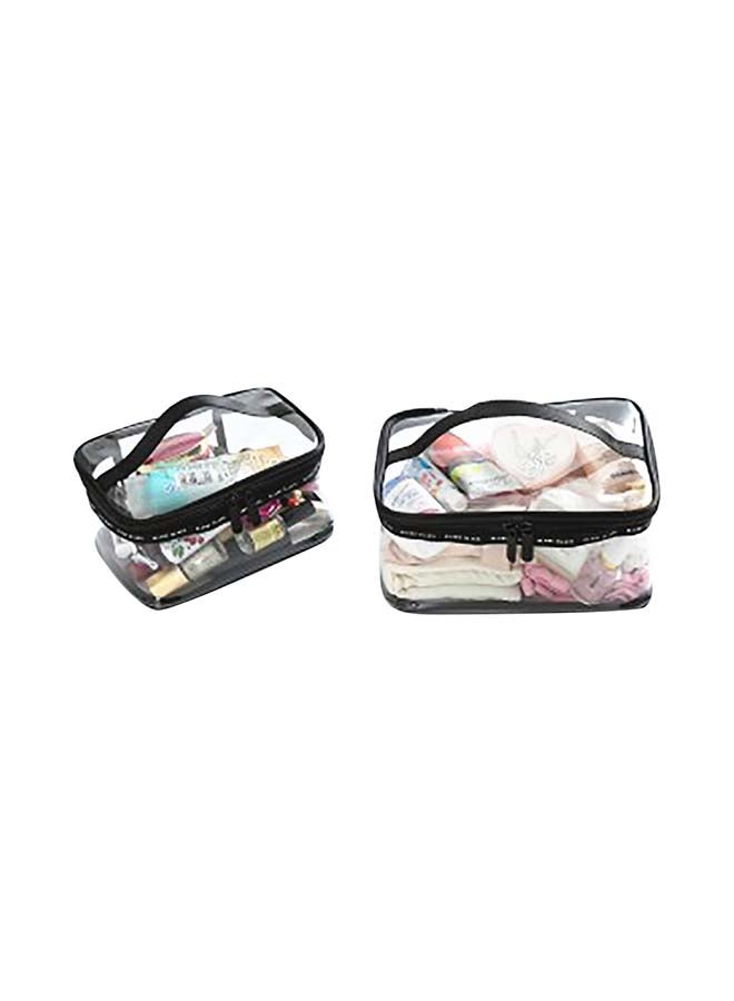 NIBEMINENT Transparent Cosmetic Bag Silver - Image 2