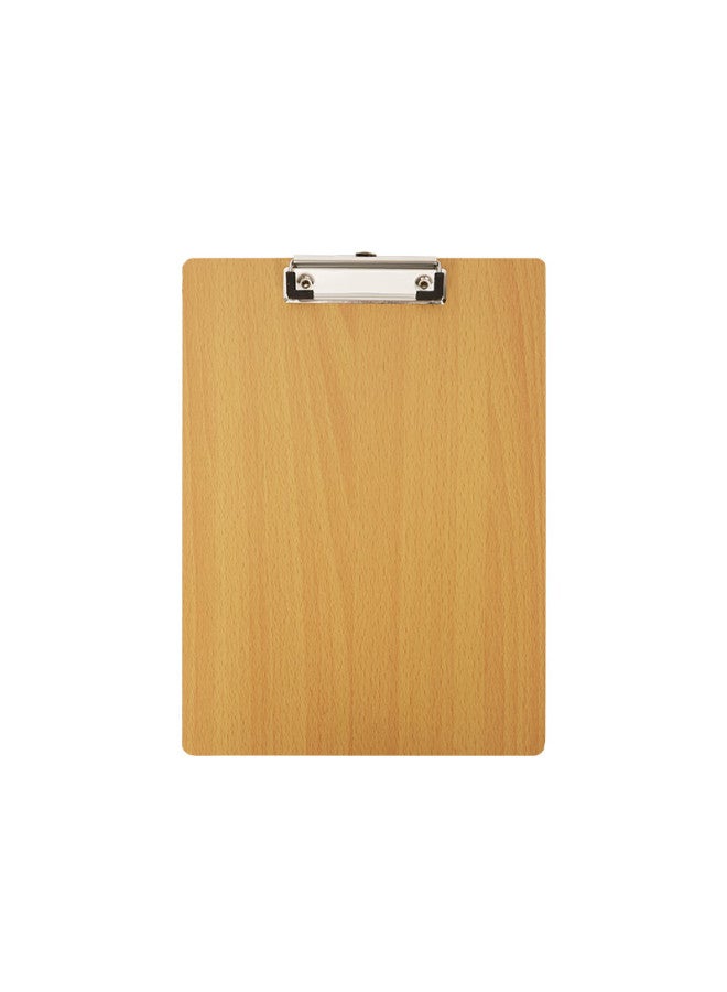Simaa A4 Wood-textured Writing Clipboard, Metal Strong Clip Writing Pad, Exam Paper Doent Storage Folder, Brown, 10-pack - Image 4