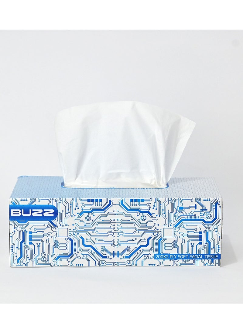 Buzz BUZZ Facial Tissue: Softness and Strength in Every Sheet 2-ply, 5 boxes x 200 sheets  - Image 2