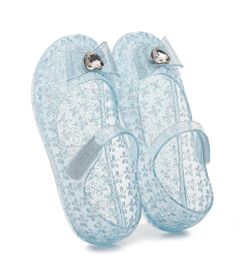 New Butterfly Knot Kids Jelly Sandals Sky Blue 