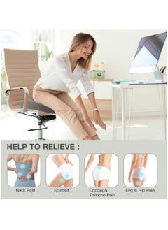 LEDIN Orthopedic Gel Foam Seat Cushion Tailbone,Support for All-Day Sitting and Back Pain Relief grey  - Image 5