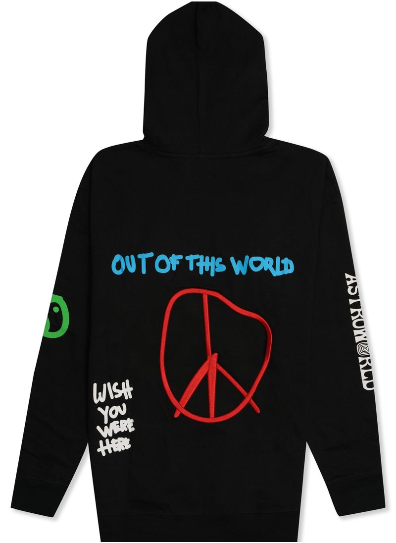 Travis Scott - Astroworld World Peace Hoodie Black - Image 1