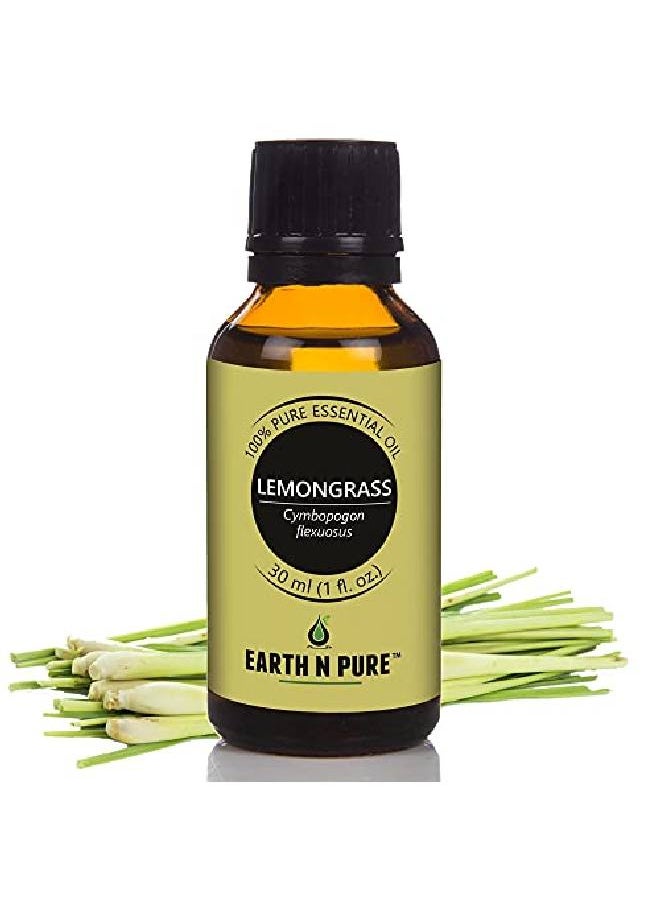 Earth N Pure Lemongrass Essential Oil 100% Pure Undiluted l And Therapeutic Grade With Glass Dropper For Relaxation Reduce Stress Anxiety And Nausea(30 Ml)  - Image 2