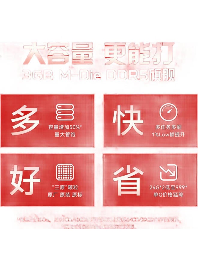 Predator Acer Predator 48Gb (24Gb×2) Kit Ddr5 6000Mhz Desktop Memory Module Hera Shadow Blade Series Rgb Light Bar (C28) Ice Silver Ai Computer Accessory - Image 1