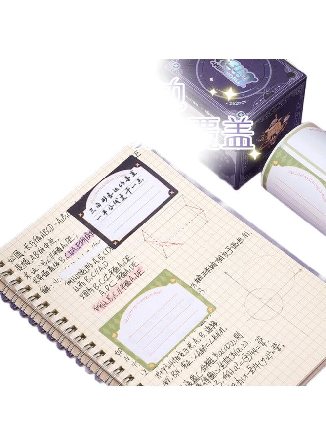 Comix Mini World Magic Box 256 Sheets Pull-Out Sticky Notes Tearable Memo Pad Full Glue Sticker Mwcd0128 Random Delivery - Image 1