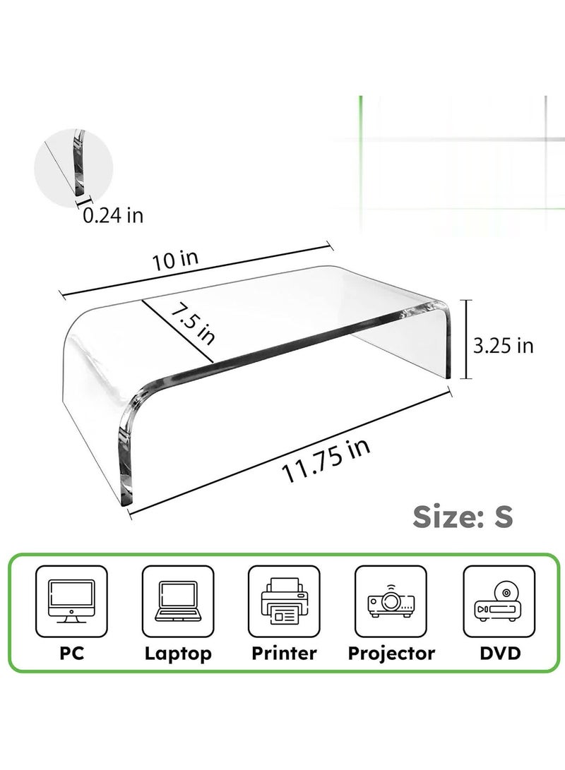 تي بي جي بي حامل شاشة شفاف من الاكريليك الفاخر من ايه ام تي، حامل شاشة شفاف للابتوب/الكمبيوتر/حامل شاشة الوسائط المتعددة للمنزل والمكتب والمدرسة والاعمال، حامل شاشة شفاف - Image 3