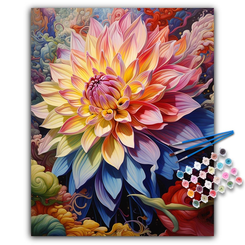 Offito Paint by Numbers Kit for Adults Flowers Adult Paint by Number Kits on Canvas for Beginners Flowers DIY Acrylic Oil Number Painting Kits for Home Wall Decor Gift 16x20 Without Frame - Image 3