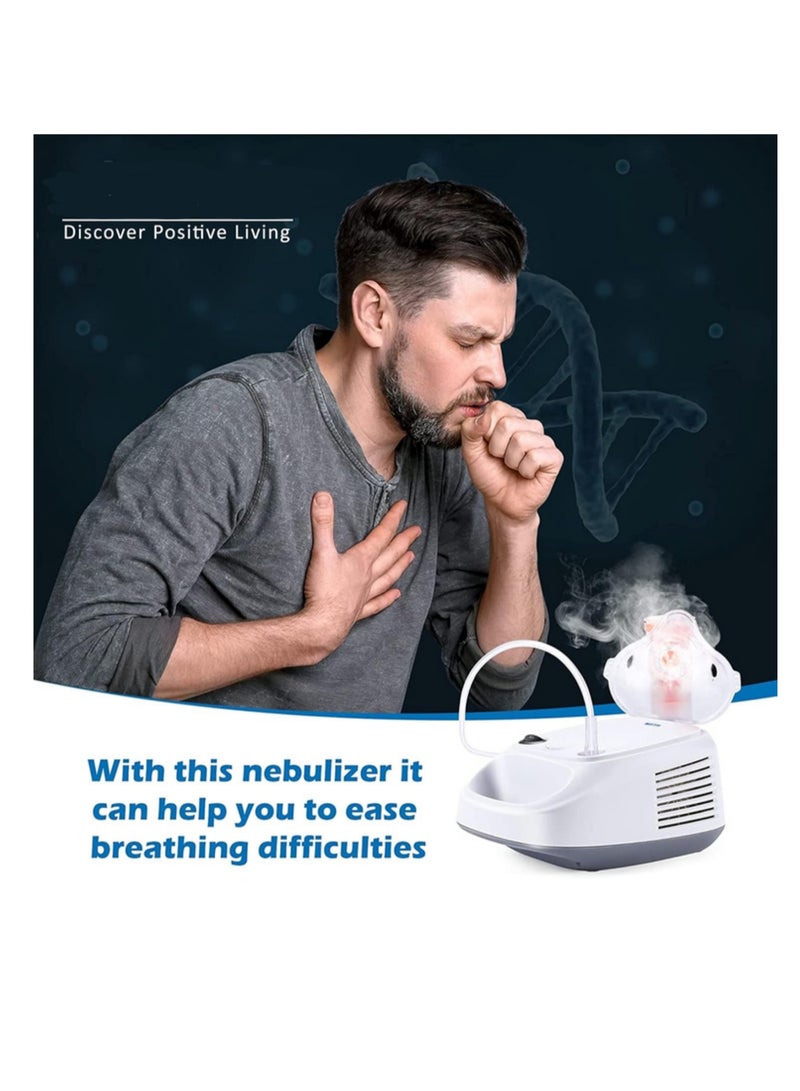 Generic Handy Respiratory Nebulizer Inhaler with Complete Mask Kits & Extra Air Filters – Ideal for Asthma & Bronchitis, Adults & Children – Instant Steam Generation - Image 2
