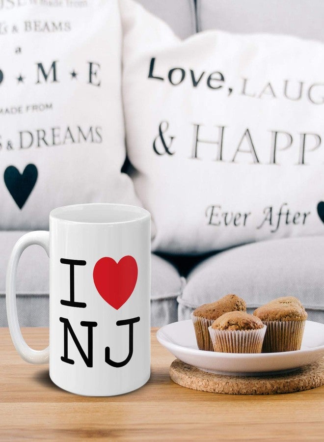 MUGBREW كوب قهوة/شاي من السيراميك من MUGBREW، مكتوب عليه "أحب نيوجيرسي"، 11 أونصة - Image 5