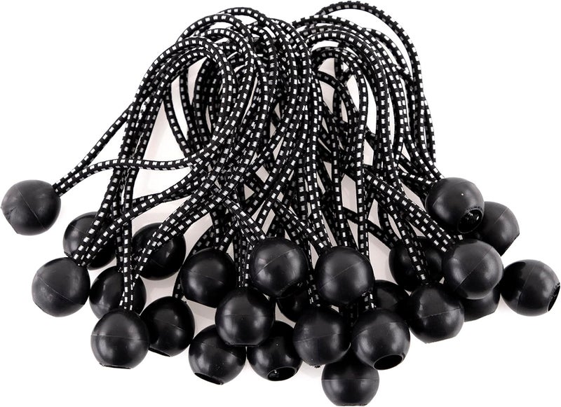 Kotap BB-6B Ball Bungee Cord, Heavy-Duty & Versatile, Indoor & Outdoor, Tarp Tie-Down, Organize & Secure, 6-Inch, Black, 25 Pack - Image 5