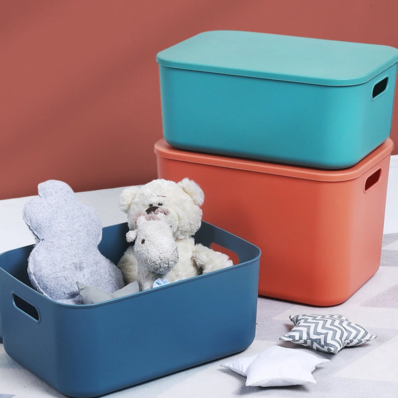 🧸 صندوق تخزين مع غطاء من مادة البولي بروبيلين المتينة لتنظيم الملابس والألعاب - Image 1