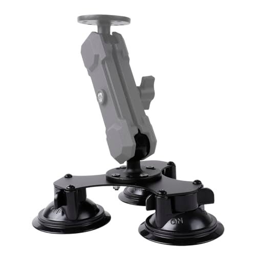 Leenconghui Triple Suction Cup with 1.5" / 38mm Ball, Heavy Duty 3 Suction Car Mount Base Compatible with RAM Mounts and Other C Size Double Socket Arm - Image 3