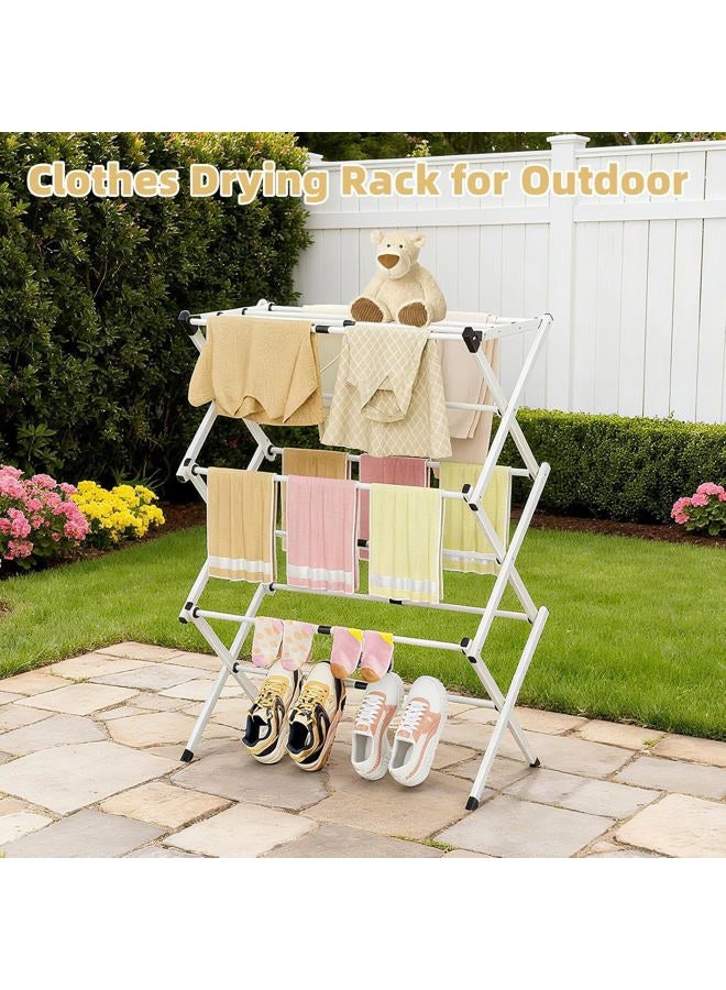 BAKON Foldable Clothes Drying Rack,Space-Saving & Portable Drying Rack for Clothes,Sturdy Metal Clothes Dryer Rack for Indoor & Outdoor,Laundry Room,Dorm Room,Apartments - Image 4