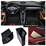 Xotic Tech Door Armrest Storage Box Organizer Compatible with Porsche 911 20132019 Boxster Cayman 20142018 Inner Front Side Pallets Container Cover Kit Handle Pocket Phone Container Black 2pcs