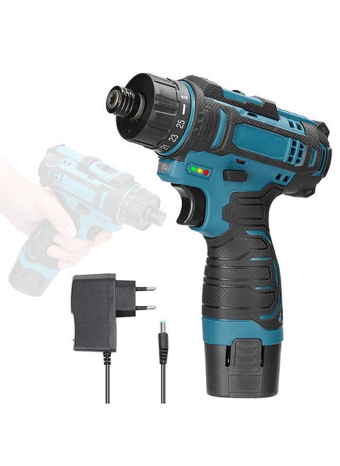 12 V Lithium Screwdriver Torque Adjustable 2 Speed Control Modes Multifunctional Repairing Tool Kit Brush Motor Electric Screw Driver for Mobilephones Computers Home Appliances